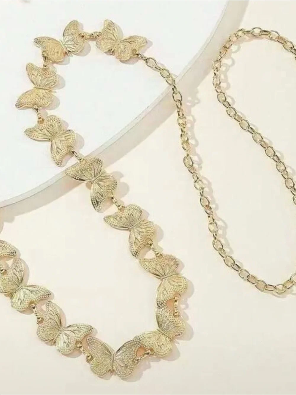 Gold Butterfly Chain Waist Belt - Women Accessories
